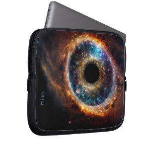 Dubman Designs: Universeel Oog, Hemelstelsel Laptop Sleeve