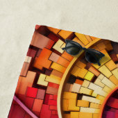 Dubman Does Design:Bright Fibonacci Swirls Strandlaken (In situ)