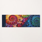 Dubman Does Design:Bright Fibonacci Swirls Yogamat (Achterkant (horizontaal))