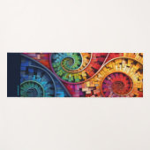 Dubman Does Design:Bright Fibonacci Swirls Yogamat (Voorkant (horizontaal))