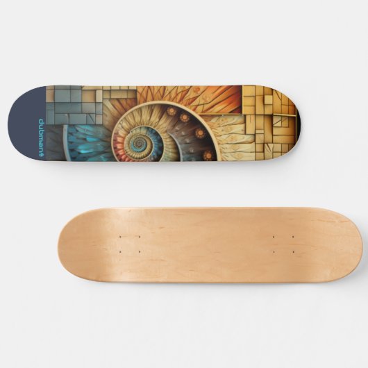 Dubman Does Design: Fibonacci Multiverse Collage Persoonlijk Skateboard (Horizontaal)