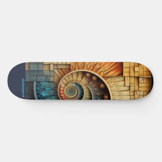Dubman Does Design: Fibonacci Multiverse Collage Persoonlijk Skateboard (Horizontaal)