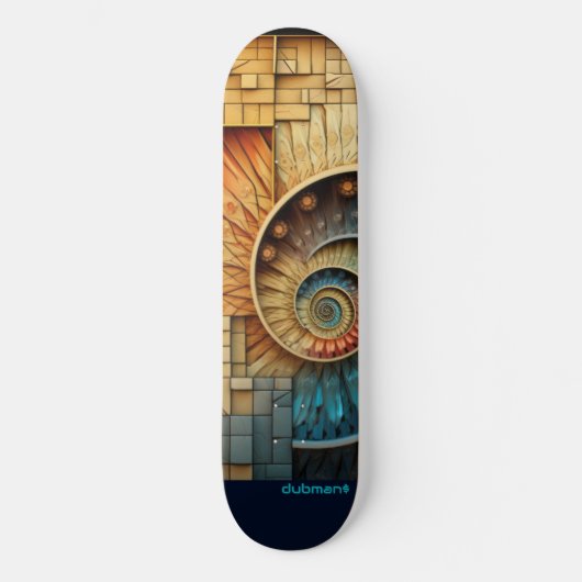 Dubman Does Design: Fibonacci Multiverse Collage Persoonlijk Skateboard (Voorkant)