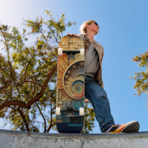 Dubman Does Design: Fibonacci Multiversum Collage Persoonlijk Skateboard
