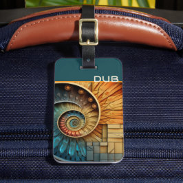 Dubman Does Design: Glowende Fibonacci-reeks Bagagelabel