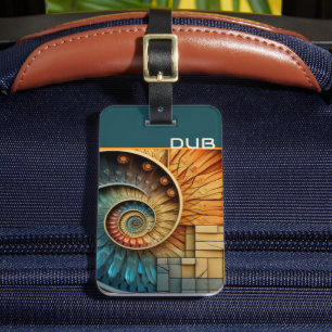 Dubman Does Design: Glowende Fibonacci-reeks Bagagelabel