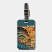Dubman Does Design: Glowende Fibonacci-reeks Bagagelabel (Voorkant verticaal)