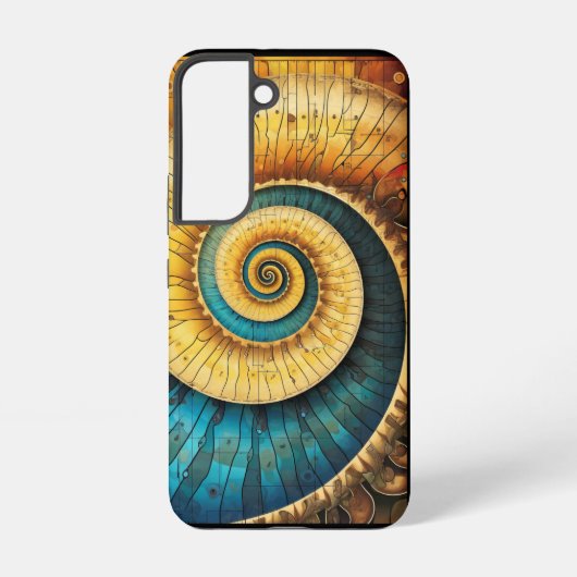 Dubman Does Design: Glowende Fibonacci Spiraal Kun Samsung Galaxy Hoesje (Achterkant)