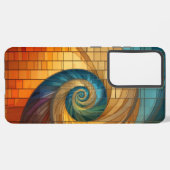 Dubman Does Design: Glowende Fibonacci Spiraal Kun Samsung Galaxy Hoesje (Achterkant horizontaal)