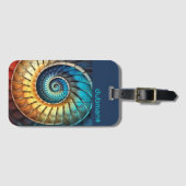 Dubman Does Design: Glowing Fibonacci Spectrum Bag Bagagelabel (Voorkant (horizontaal))
