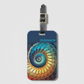 Dubman Does Design: Glowing Fibonacci Spectrum Bagagelabel (Voorkant (verticaal))