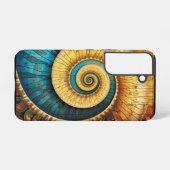 Dubman Does Design: Glowing Fibonacci Spiral Art Samsung Galaxy Hoesje (Achterkant horizontaal)