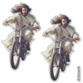 Dubman Does Design: Jesus on Wheels, Heaven sent Sticker (Voorkant)