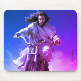 Dubman Does Design: Jezus op wielen, door de hemel Muismat