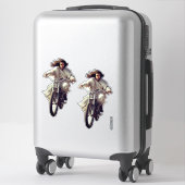 Dubman Does Design: Jezus op wielen, door de hemel Sticker (Koffer)