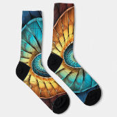 Dubman Doet Design: Fibonacci Regenboogspectrum Sokken (Rechts)