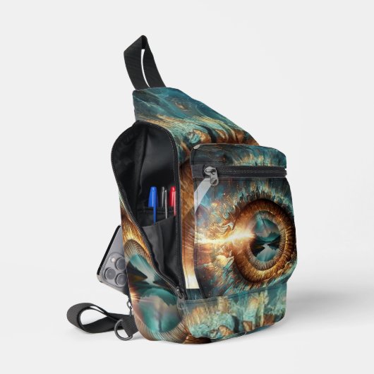 Dubman Doet Design: Oog van God, Rivier van Hoop Sling Bag (Open)