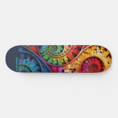 Dubman ontwerpt: heldere Fibonacci spiralen Persoonlijk Skateboard (Horizontaal)