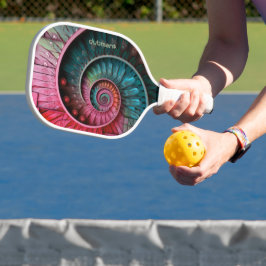 Dubman Sports Designs: Fibonacci Mozaïek Spiraal Pickleball Paddle