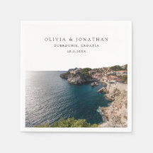 Dubrovnik Bruiloft Custom Cocktail servet