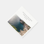 Dubrovnik Bruiloft Custom Cocktail servet (Hoek)