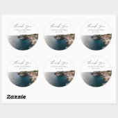 Dubrovnik bruiloft gunst foto dank u ronde sticker (Vel)