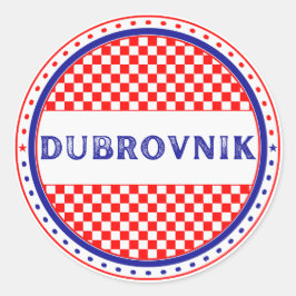 Dubrovnik City Pride Embleem – Kroatische identite Ronde Sticker