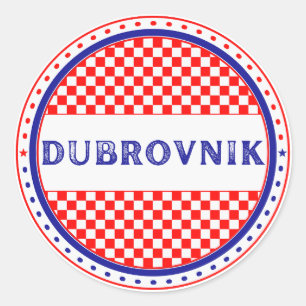 Dubrovnik City Pride Embleem – Kroatische identite Ronde Sticker