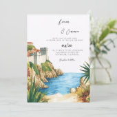 Dubrovnik Croatia Wedding Invitation Kaart (Staand voorkant)