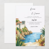 Dubrovnik Croatia Wedding Invitation Kaart (Voorkant / Achterkant)