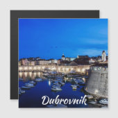 Dubrovnik haven en muren 's nachts verlicht (Voorkant / Achterkant)