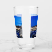 Dubrovnik haven en muren verlicht 's nachts glas (Links)