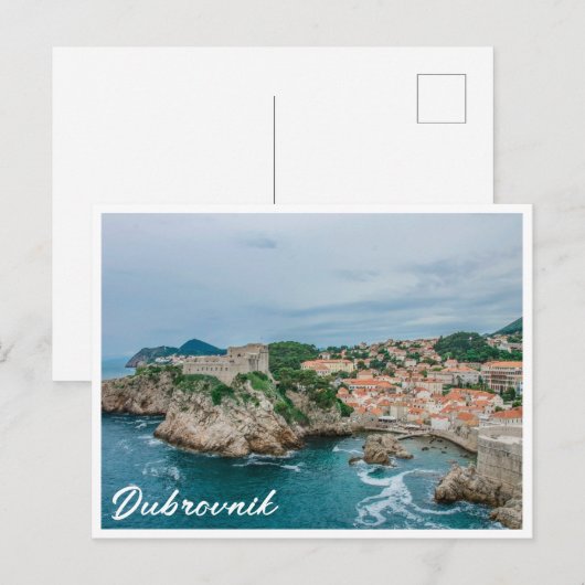 Dubrovnik haven en stadscentrum briefkaart (Voorkant / Achterkant)
