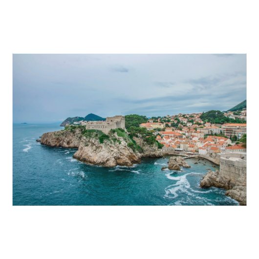 Dubrovnik haven en stadscentrum foto afdruk (Voorkant)