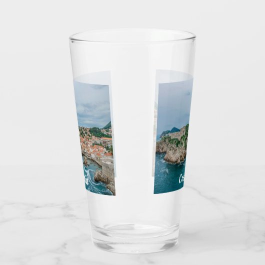 Dubrovnik haven en stadscentrum glas (Links)