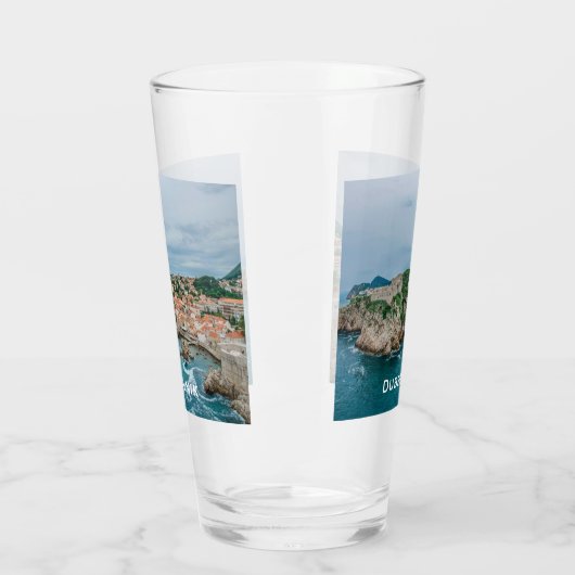 Dubrovnik haven en stadscentrum glas (Links)