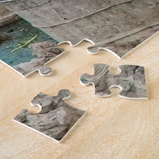 Dubrovnik haven en stadscentrum legpuzzel (Zijkant)