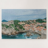 Dubrovnik haven en stadscentrum legpuzzel (Horizontaal)