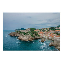 Dubrovnik haven en stadscentrum perfect poster