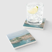 Dubrovnik haven en stadscentrum stenen onderzetter (Zijkant)