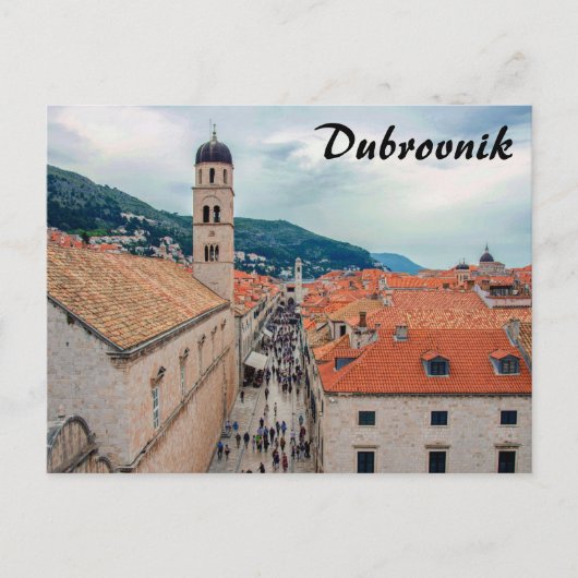 Dubrovnik hoofdstraat, Kroatië Briefkaart (Voorkant)