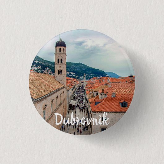 Dubrovnik hoofdstraat, Kroatië Ronde Button 3,2 Cm (Voorkant)