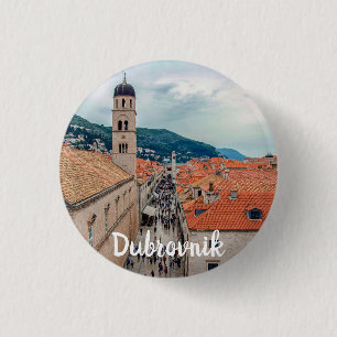 Dubrovnik hoofdstraat, Kroatië Ronde Button 3,2 Cm