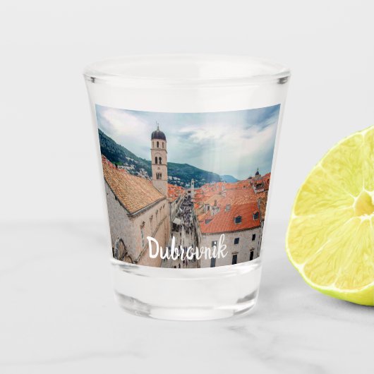 Dubrovnik hoofdstraat, Kroatië Shot Glas (Voorkant)