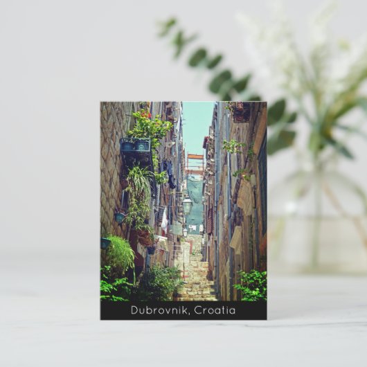 Dubrovnik in de Oude stadzalen Feestdagenkaart (Staand voorkant)