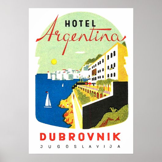 Dubrovnik, Joegoslavië, Adriatisch zee,  Poster (Voorkant)