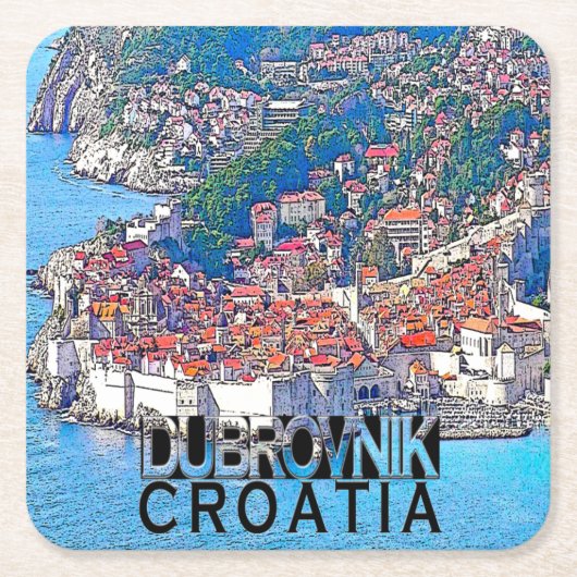 Dubrovnik Kartonnen Onderzetters (Voorkant)