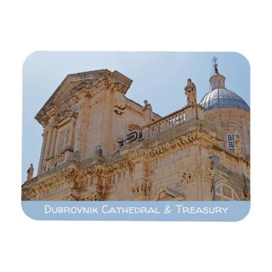 Dubrovnik kathedraal en schatkist magneet (Horizontaal)