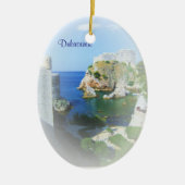 Dubrovnik Kroatië Aangepaste kerstversiering Keramisch Ornament (Voorkant)