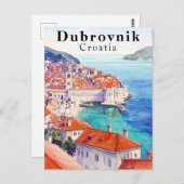 Dubrovnik Kroatië Adriatische Zee Oude Stad Briefkaart (Voorkant / Achterkant)